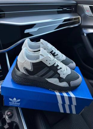 Мужские кроссовки adidas nite jogger black gray5 фото
