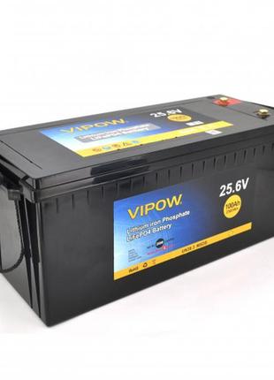 Акумуляторна батарея vipow lifepo4 25.6v 100ah із вбудованою в...