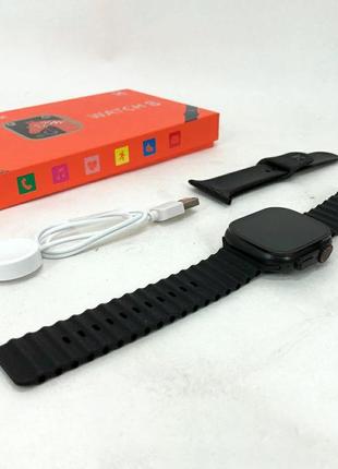 Смарт часы watch l8 ultra max. цвет: черный/белое7 фото