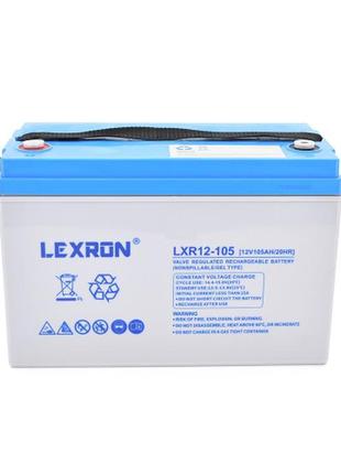 Акумуляторна батарея lexron lxr12-105 gel 12v 105ah deep cycle