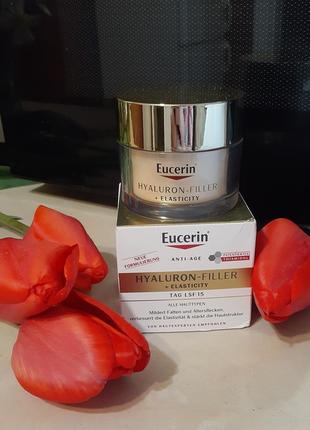 Крем для обличчя eucerin hyaluron-filler + elasticity day spf 15