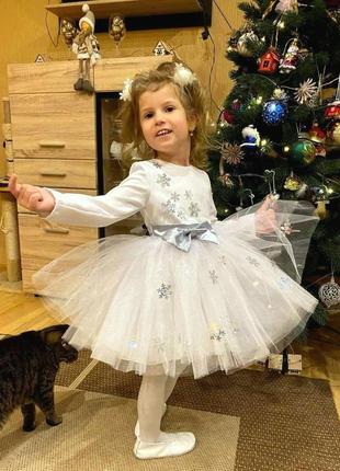 Платье детское снежинка детское нарядное