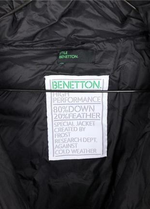 Чёрный пуховик пальто курточка парка с капюшоном benetton8 фото