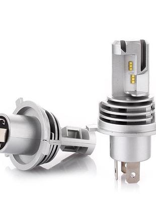 H4 светодиодные авто лампы (чип zeus) 50w 12-24v 6000k 8000lm. led (лэд) лампы m3 по размеру галогенок