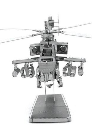 Металевий 3d-пазл ударний вертоліт ah-64 apache, fascinations3 фото