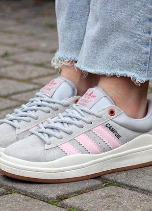 Женские кроссовки adidas campus grey x bad bunny 36 37 38 39 40