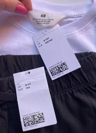 Набір h&m на 8/9 (128/134см) футболка, шорти, шорты, костюм летний5 фото