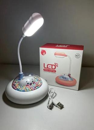 Нічник дитячий led usb на акумуляторі лампа настільна светильник2 фото