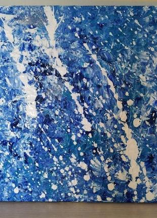 Глибоке синє море, картина акрил, 30*30