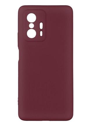 Чохол full case no logo для xiaomi 11t maroon