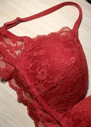 Бюстгальтер h&m soft-cup lace push-up bra 70c 32c5 фото