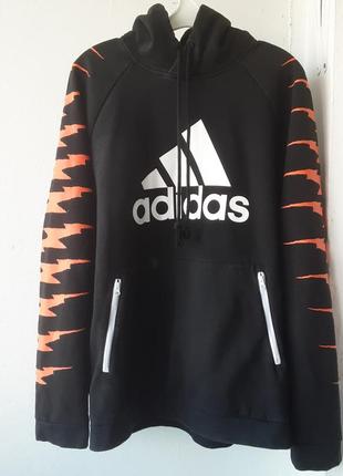 Худи adidas l46-48 оригинал, с капюшоном, утепленная