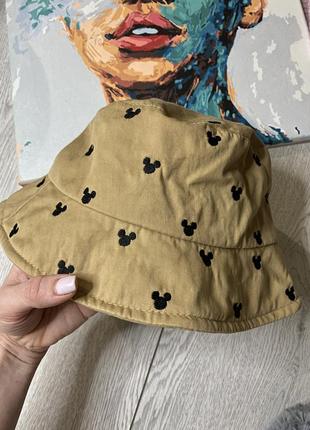 Панама из микки mickey mouse bucket hat бежевая1 фото