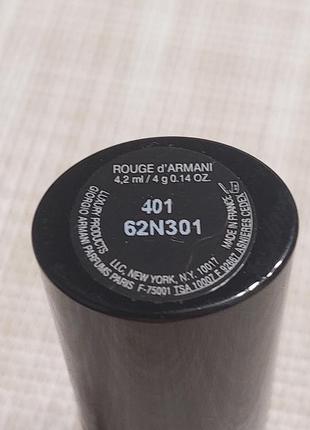 Матова губна помада giorgio armani rouge d'armani 401. об'єм 4.2 ml.4 фото