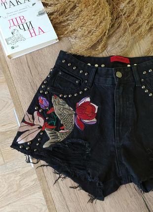 Джинсовые мини шорты 2