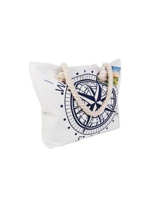 Тканинна пляжна сумка в морському стилі компас комбінований lidl