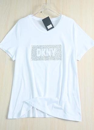 Белая женская футболка dkny2 фото