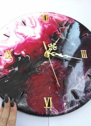 Годинник з епоксидної смоли3 фото