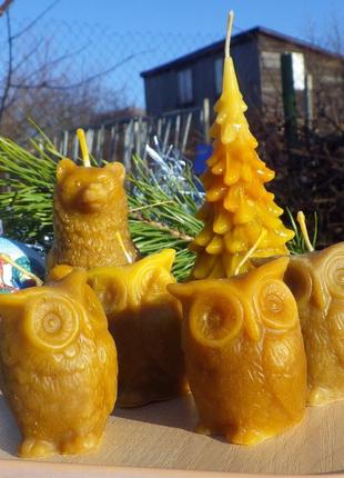 Свічка воскова "сова"; подарунок, сувенір