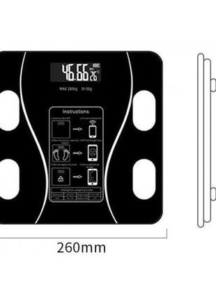 Умные смарт-весы scale ty-619 электронные с приложением на телефон lcd-дисплей закаленное стекло3 фото