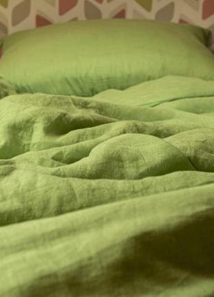 Комплект постельного белья из варенного белорусского льна4 фото