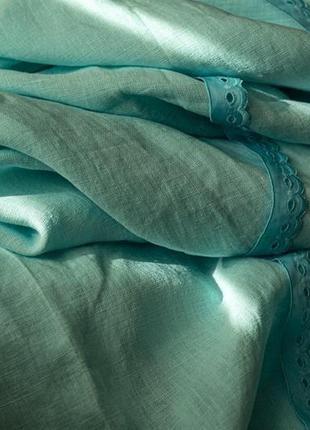 Постельное белье для девочки из натурального льна, ручной работы.6 фото