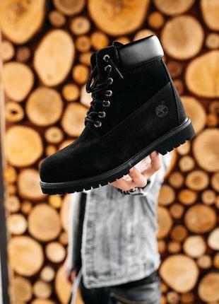 Зимние женские, мужские ботинки на меху timberland черные (тимберленд, черевики)1 фото