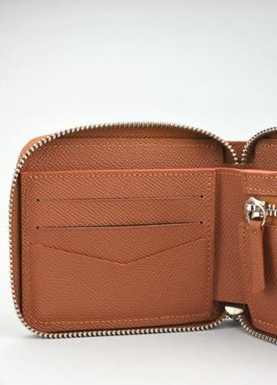 Шкіряний жіночий гаманець, жіночий гаманець зі шкіри, гаманець на блискавці, подарунок жінкі4 фото