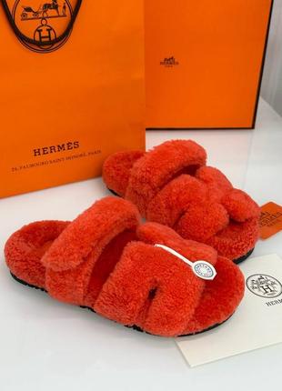 Топки hermes premium натуральный мех полномерные