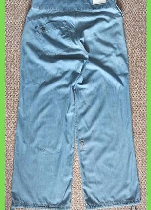 Блакитні тонкі палаццо під джинс широкі труби 100% бавовна р.м nikitadenim оригінал7 фото
