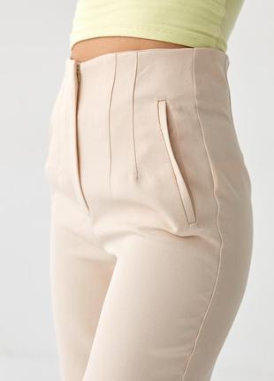 Класичні штани зі стрілками perry — бежевий колір, s (є розміри)4 фото