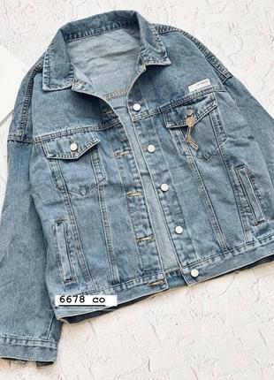 Куртка жіноча джинсова 6678 зі_розпродане2 фото
