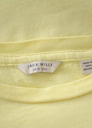 Футболка лимонная желтая хлопковая jack wills5 фото