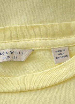 Футболка лимонная желтая хлопковая jack wills6 фото