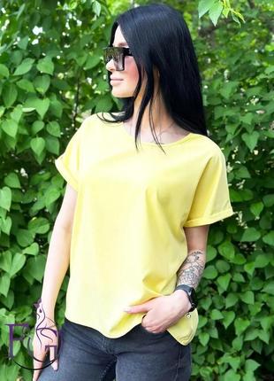 Річна блузка футболка вільного крою "moment", жовтий