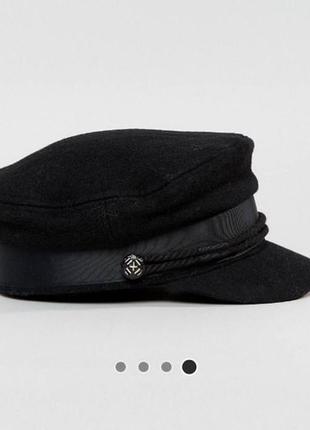 Кепка шляпка шерсть asos кепка-капітанка фуражка в стиле ruslan baginsky4 фото