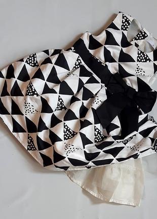 Нарядное платье а швеция черно-белое в ромбик на 1 год2 фото