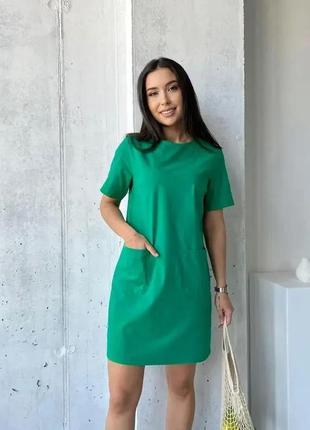 Літня сукня з кишенями "tiffany", зелений