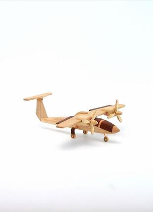 Деревянная игрушка - самолёт -  "inlaid case"1 фото