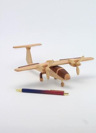 Деревянная игрушка - самолёт -  "inlaid case"3 фото