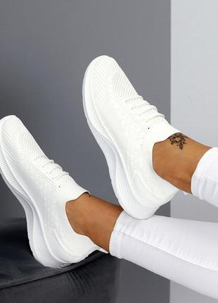Легкі текстильні жіночі літні білі кросівки, колір на вибір