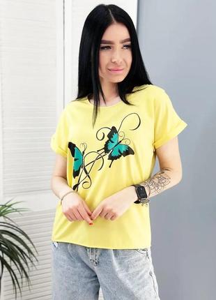 Жіноча блузка-футболка "arial", жовтий3 фото