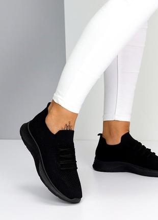Легкі текстильні жіночі літні чорні кросівки, колір на вибір7 фото