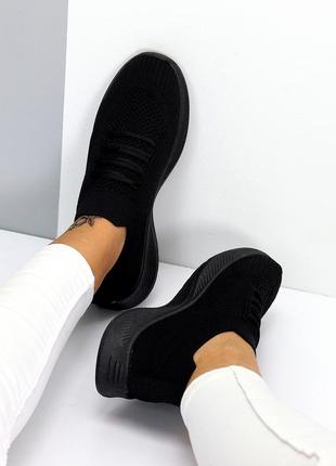 Легкі текстильні жіночі літні чорні кросівки, колір на вибір8 фото