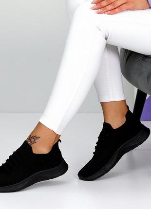 Легкі текстильні жіночі літні чорні кросівки, колір на вибір9 фото