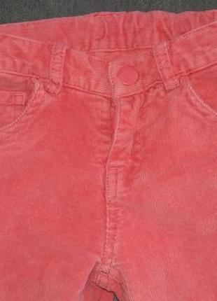 Брюки вельветовые на подкладке mothercare, р.110