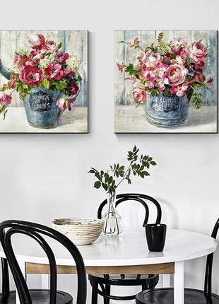 Интерьерная картина" розы моего сада".холст.арт-принт.30*30см.5 фото