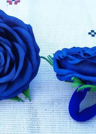 Сині троянди на резиночках2 фото