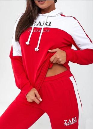 Жіночий спортивний костюм zari, турецька двонитка мод. 65383 фото