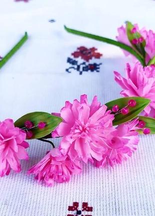 Ободок с розовыми зефиркамы2 фото
